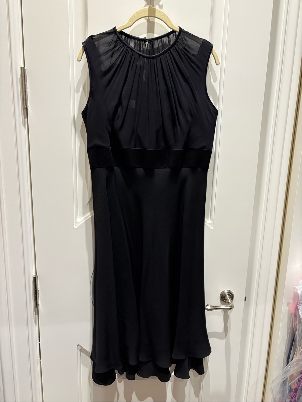 Classic Black Sleeveless Midi Dress